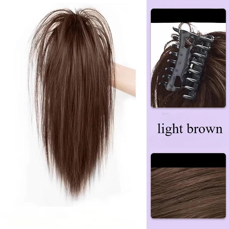 Ashely 14inch Waterfall Half A Ponytail Wig for Woman Clip-on High Ponytail Hair Clips Synthetic Wig High Quality Hair Extension