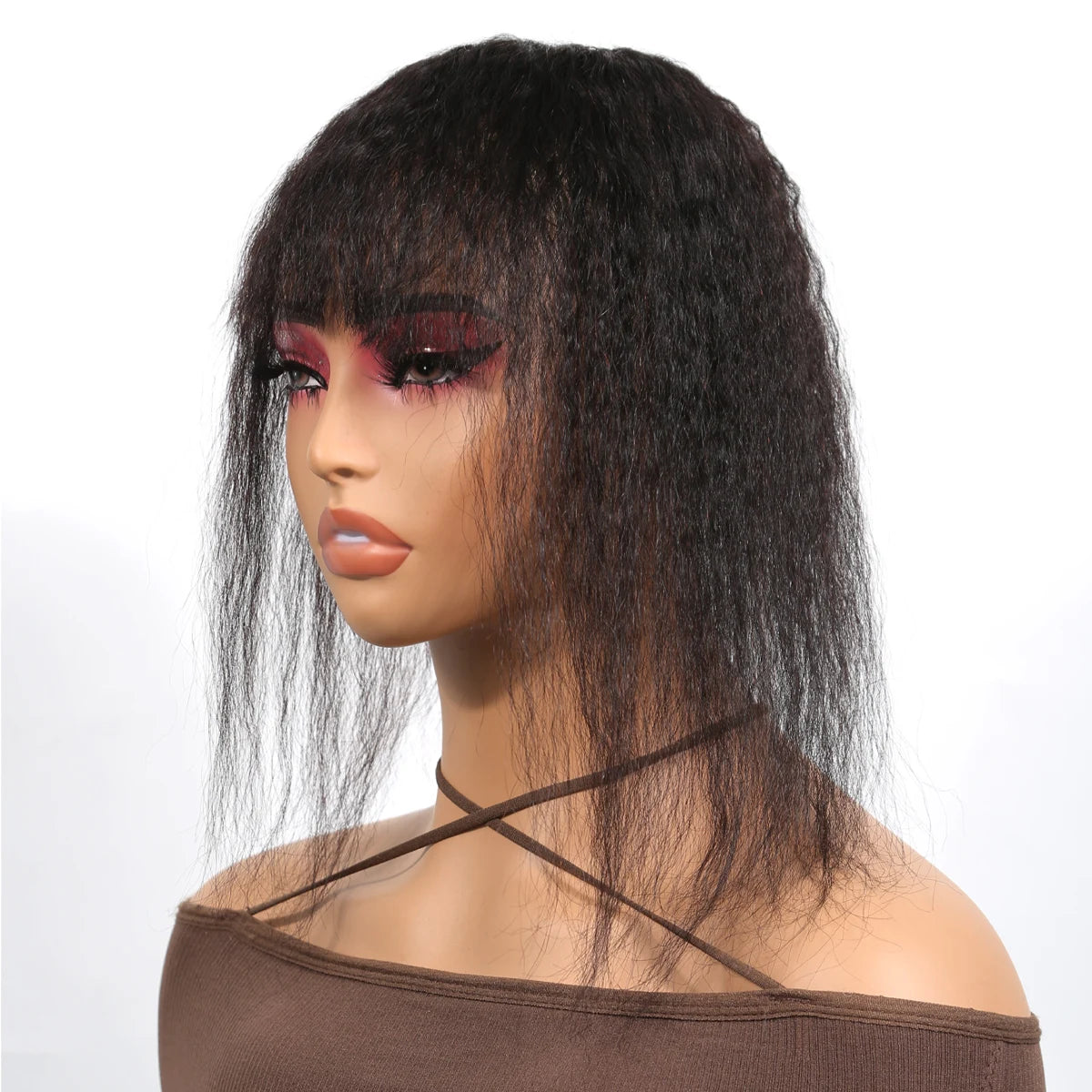 Yaki Straight Human Hair Topper Hair Piece for Thinning Hair or Covering White Hair&Increase Hair Volume,kinky straight hair