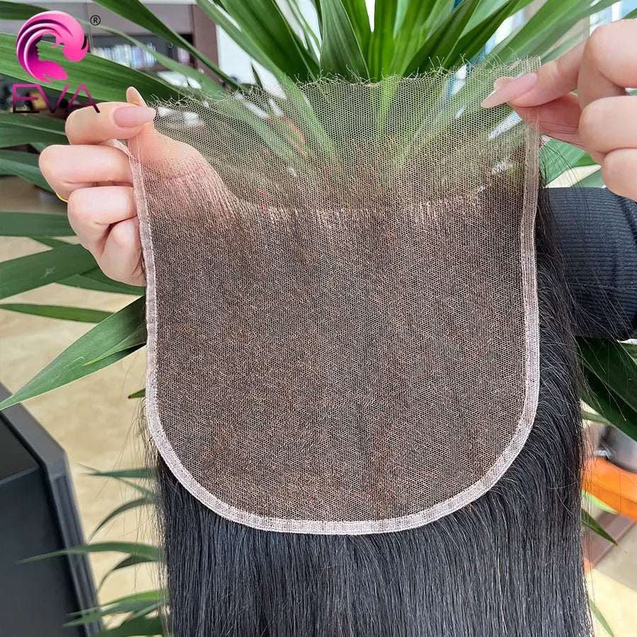 13x6 HD Lace Frontal Closure Melt Skin Invisible HD Transparent Lace 5x5 6x6 7x7 HD Closure Only Virgin Human Hair Pre Plucked