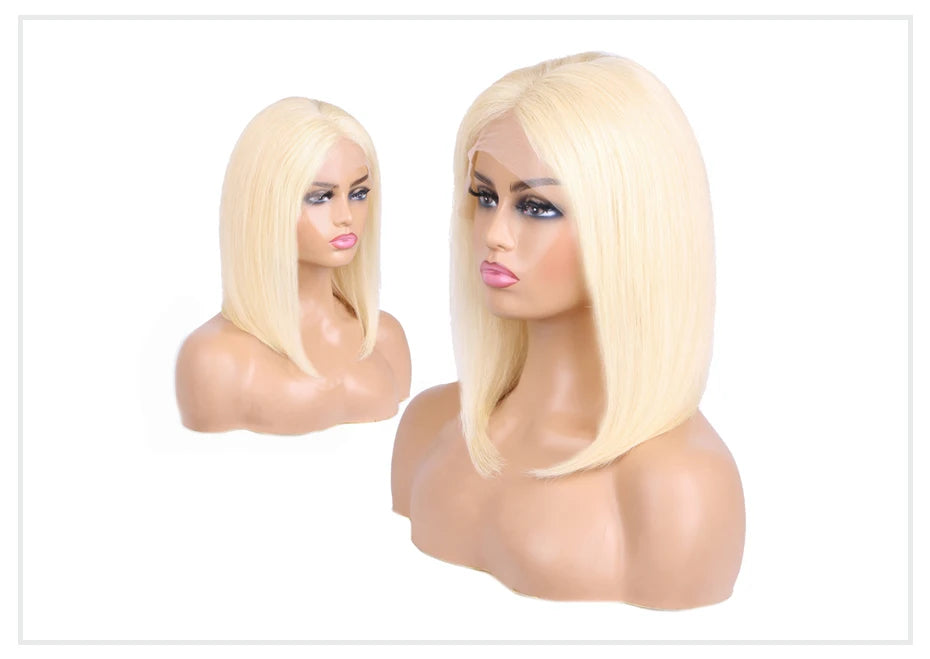 13x4 13x6 Blonde bob Wig Lace Front Human Hair Wigs 613 Straight HD Lace Frontal Wig Bob Glueless Wig Human Hair Ready To Wear