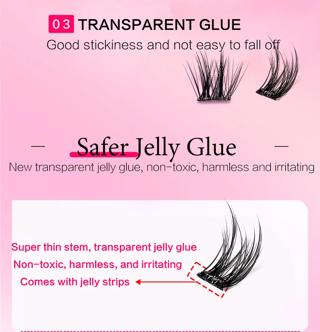 FindLove 5D Glue Free Eyelash No Glue Needed 11-12mm Lashes W Shape Self Adhesive Reusable Long Lasting Pre Glued Lash Makeup