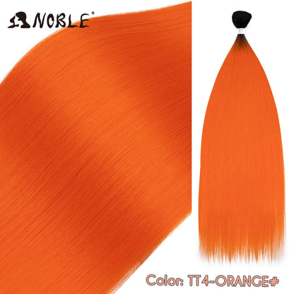 Straight Hair Extensions Bundles With Frontal Closure Synthetic Hair Bundles Salon Natural Hair Yaki Straight High Temperature