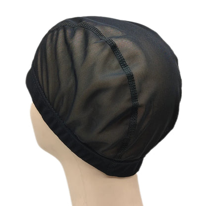 1PC 2X4 inch U part MONO/Lace Spandex Mesh Dome Wig Cap For Making wig Elastic Dome Mesh Cap small holes Dome caps for men women