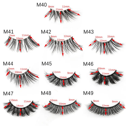 Cat Eye Lash 3/5/10 Pairs Half Lashes Natural Long False Eyelashes Wispy 3D Mink Lashes Volume Faux Cilios Extension Makeup Tool