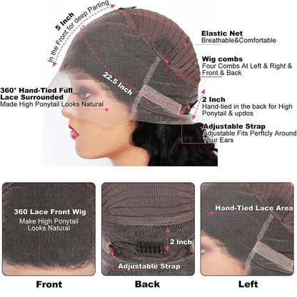 360 Full Lace Wig Human Hair Pre Plucked Bone Straight Lace Fronta Wigs Glueless Hd Lace Frontal Wig Human Hair Wigs For Women