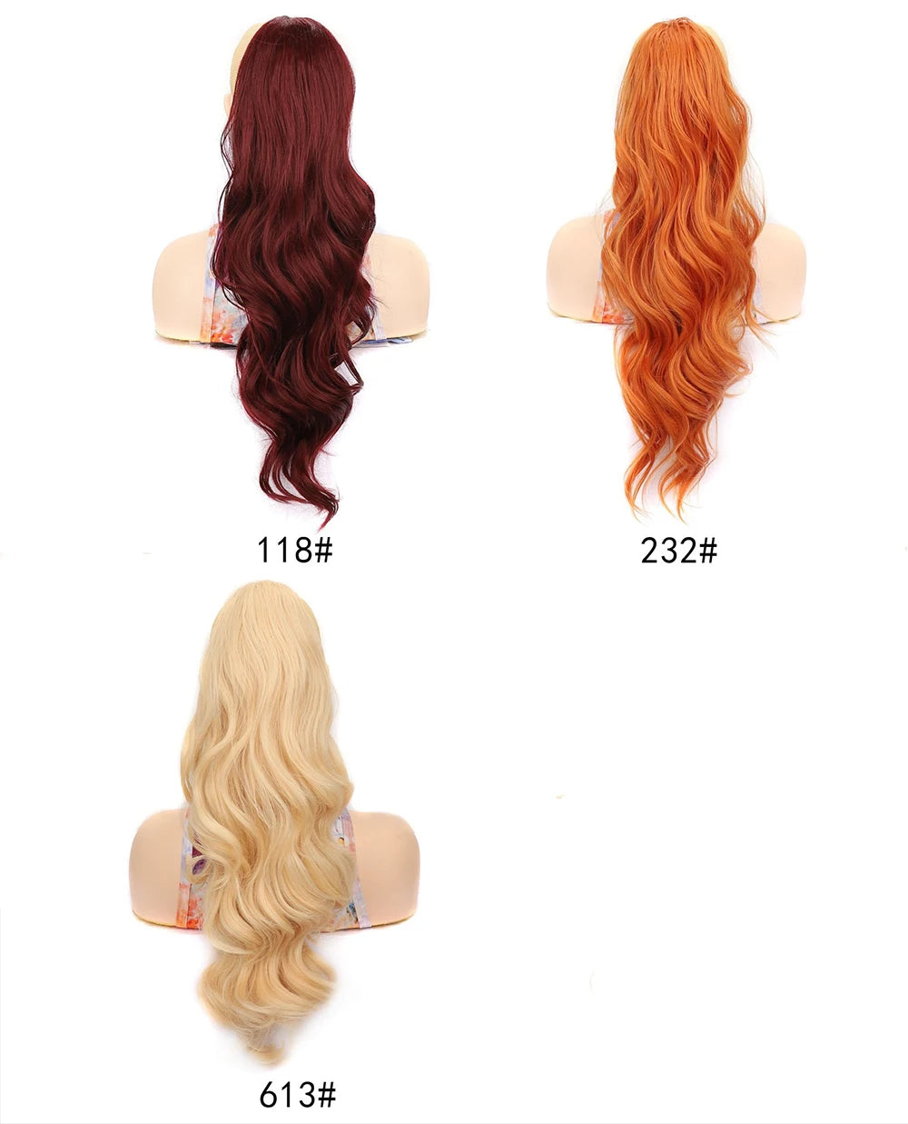 Ponytail Extension 24Inch Long Natural Wavy Drawstring Pony tail for Women Synthetic Heat Resistant Hairpiece for Daily Use part