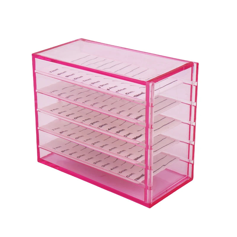 Multifunctional False Lashes Storage Box Organizer 5 Layers Acrylic Pallet Holder Grafting Eyelash Extension Women Makeup Tools