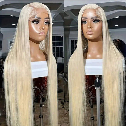 Straight 613 Human Hair Wigs Lace Front 13x4 Blond 613 HD Lace Frontal Wigs 250% Density Body Wave Lace Front Human Hair Wigs