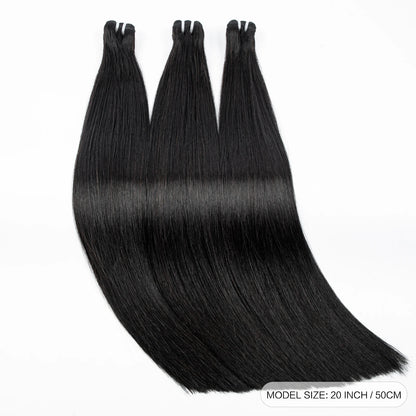 16A Double Drawn Vietnamese Bone Straight Bundles with 13x4 Lace Frontal 100% Raw Human Hair Bundle with 2x6/5x5 HD Lace Closure