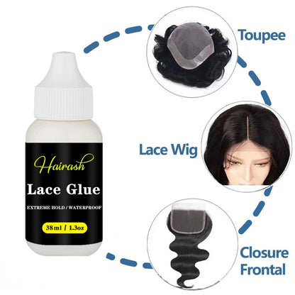 Lace Glue Waterproof For Lace Front Wig + Plant Glue Remover + Hair Wax Stick + Lace Tint Spray