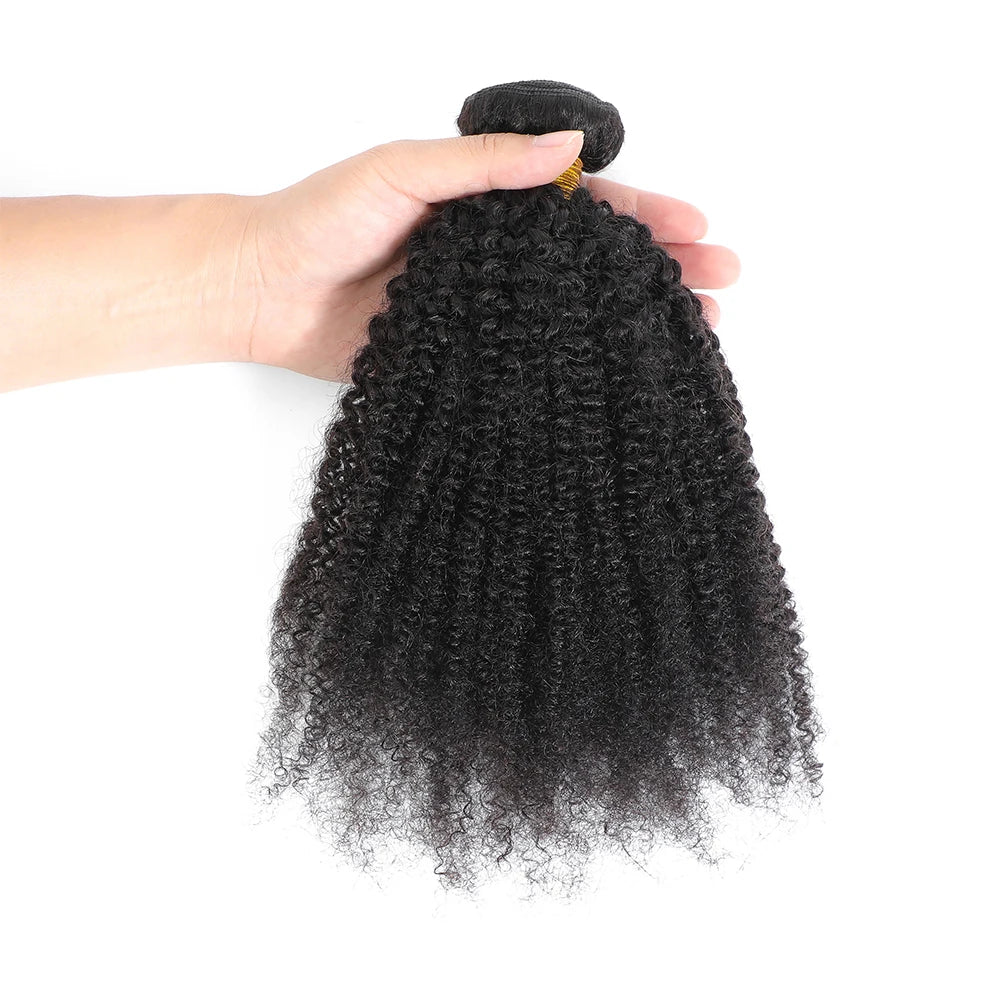 Afro Kinky Curly Bundles Brazilian 1/3 Afro Kinky Human Hair Bundles Deal 8-24" Hair Extensions Curly Human Hair Weave For Women