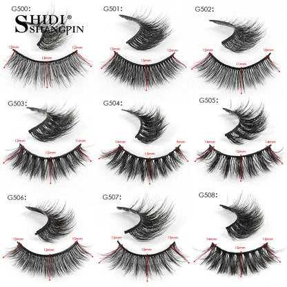 5 Pairs 3d mink eyelashes eyelash extension natural false eyelashes volume dramatic 3d lashes maquillaje mink cilios makeup tool