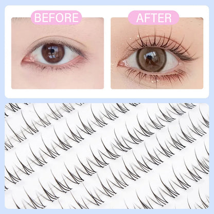 Wispy individual lashes bottom false Eyelashes Natural Realistic Segmented lower Lashes for Women Girls Cosmetic Supplies