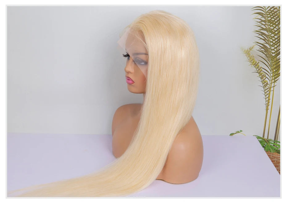 Real 13x4 13x6 HD Lace Frontal Wig 613 Blonde Lace Front Wig Human Hair Bone Straight Human Hair Wigs Pre Plucked with Baby Hair