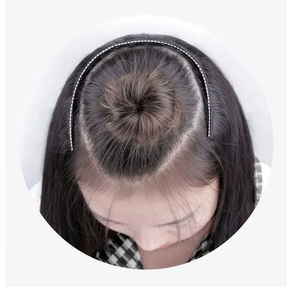 Long Wavy Culry U-Shaped Half Wig for Women 24" Natural Female Long Black Brown Wigs Heat Resistant Synthetic Hair Extensions