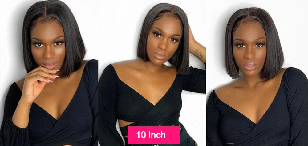 Straight Short Bob V Part Wigs Human Hair Bob Wig Short Straight V Part Bob Wig No Leave Out 180% human hair Wigs 100%U Part Wig