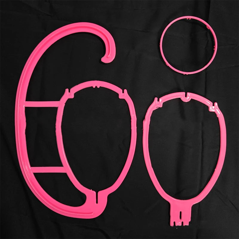 Hanging wig stand, wig holder for multiple wig stands, for hair extensions, wigs and accessories (3 pcs.)