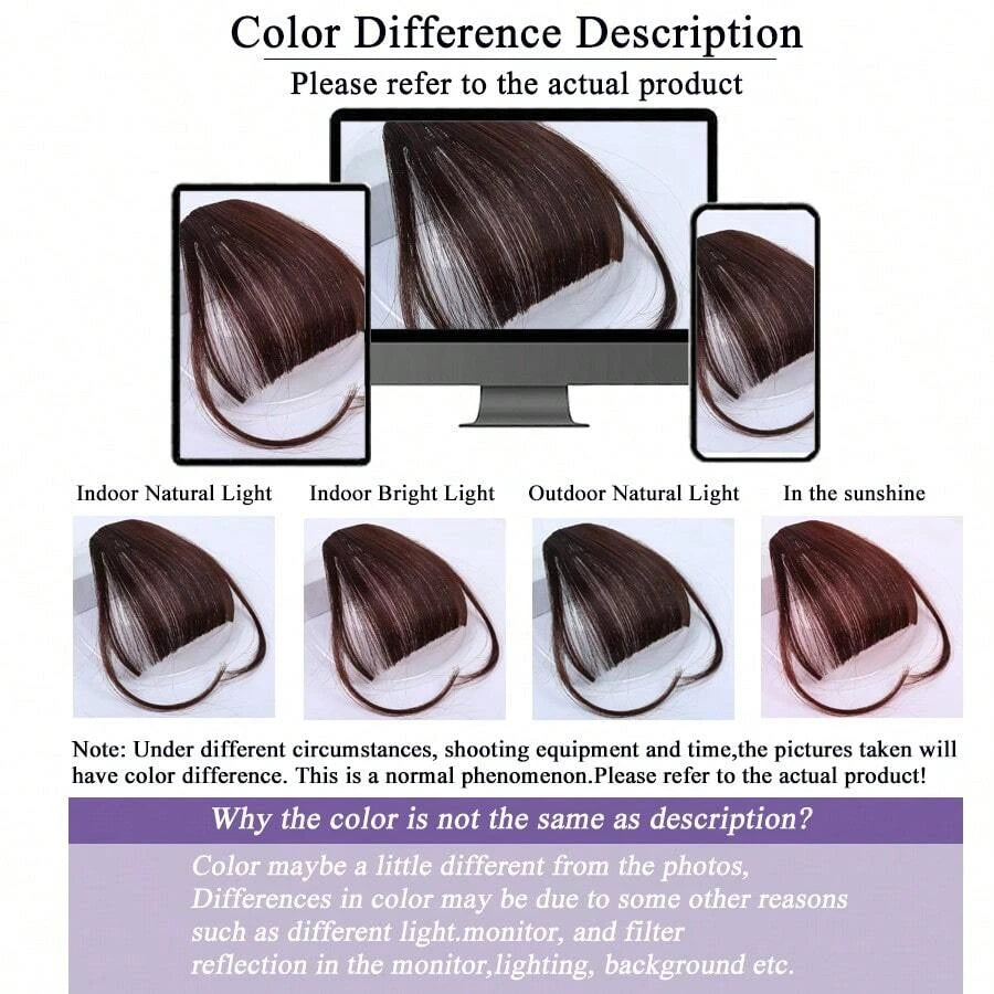 Clip-in bangs fronts neat dark brown bangs hairpieces wig hair piece bangs hairpieces clip-in hair extensions women hairpieces