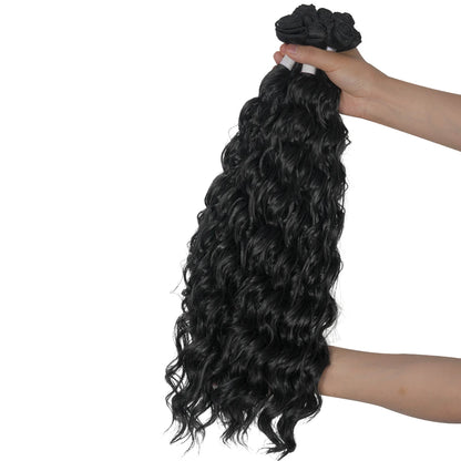 Long Synthetic Hair Bundles 18 20 22inch Loose Curly Hair Exetension Curly Hair Bundles 9PCS For Women
