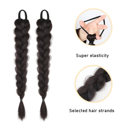 Ponytail Extension Bow Claw Curly Wavy Clip in Hairpiece Ponytail Hair Extensions Long Pony Tail Synthetic for Women Girl Daily