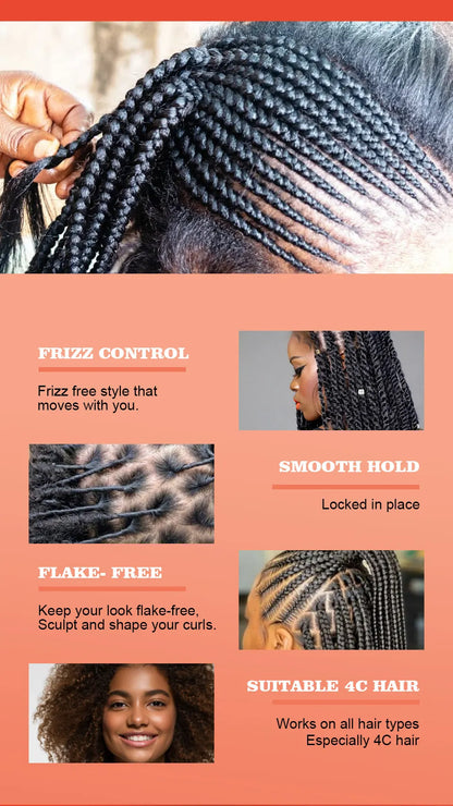 Strawberry Mint Hair Styling Gel Hair Pomade Professional Edge Control Wax for Wigs Women Lasting Edges Control Hair Wax Cream