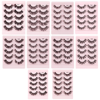 Natural Short False Mink Lashes 3/5/10 Pairs Extensions Eye Hair False Eyelashes 3D Faux Cils Soft Fluffy Eye Lashes for Beauty