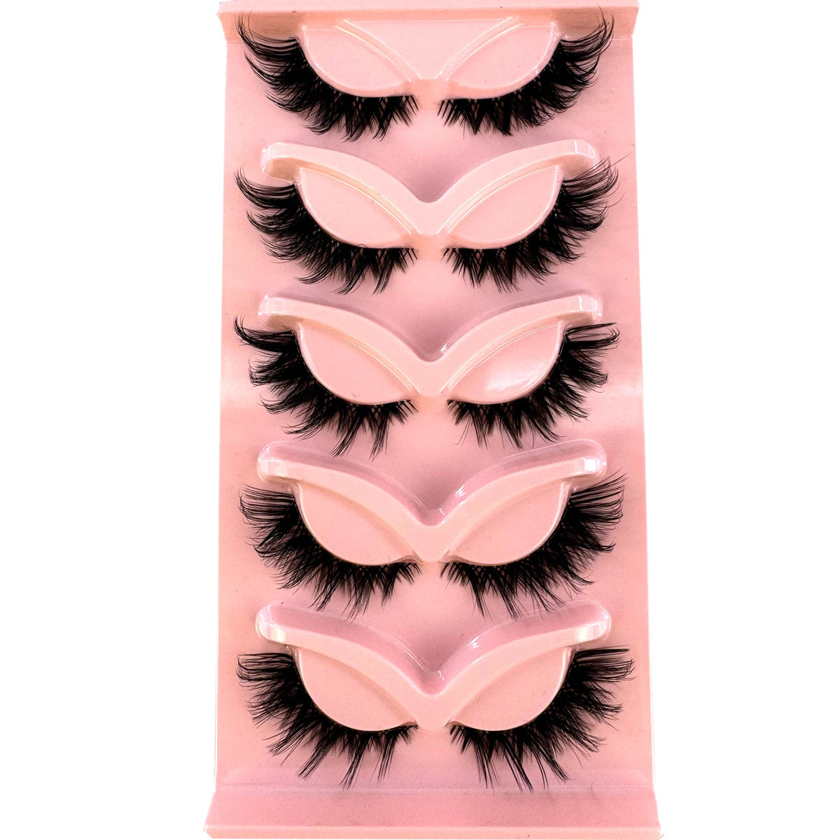 New 5 Pairs Cat Eye Lashes Faux Mink Eyelashes Natural long Manga Lashes Winged End Eye Elongated Eyelashes Fake Lashes Makeup