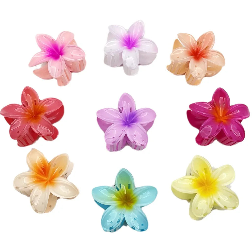 NewFlower Shape Hair Claw Clips for Women Girls Barrette Crab Claw Clip Ponytail Hairpins Bath Beach Headwear Hair Accessories