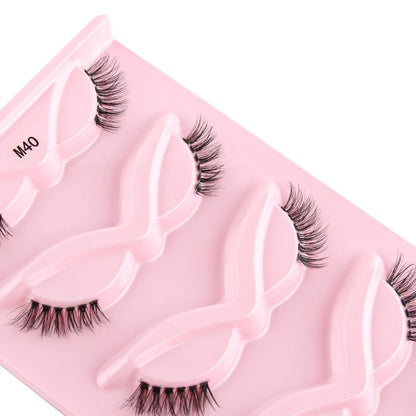 Cat Eye Lash 3/5/10 Pairs Half Lashes Natural Long False Eyelashes Wispy 3D Mink Lashes Volume Faux Cilios Extension Makeup Tool