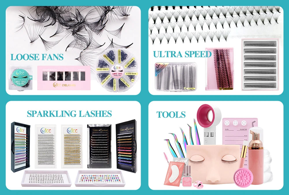 Wispy Premade Fans Pointy Base 5D/7D/9D Russia Volume Handmade Natural False Eyelash Extension Individual Lashes Faux Mink Lash