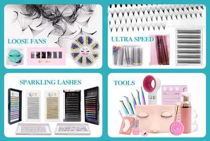 Wispy Premade Fans Pointy Base 5D/7D/9D Russia Volume Handmade Natural False Eyelash Extension Individual Lashes Faux Mink Lash