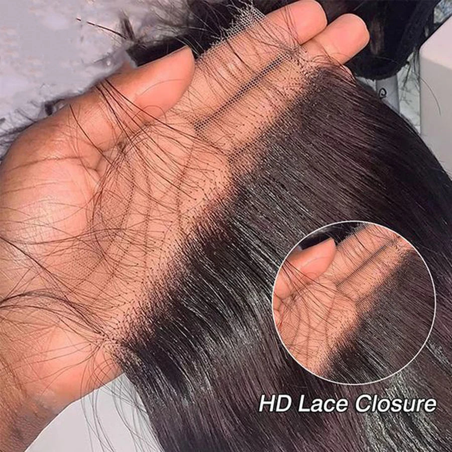 5x5 6x6 7x7 Hd Lace Closure Straight 13x4 13x6 Lace Frontal Closure Hand Tied Human Hair Closures Free Part Hd Lace Closure