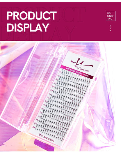 Wispy Fairy Eyelashes Individual Cluster Spikes Lash Wispy Premade Russian Matte Promade Wispy Spikes False Eyelash Extensiones