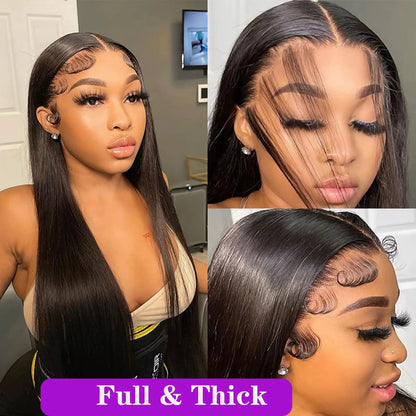 360 Full Lace Wig Human Hair Pre plucked Lace Wig 13x6 Human Hair Wigs 36 inch Bone Straight Lace Frontal Wig For Women