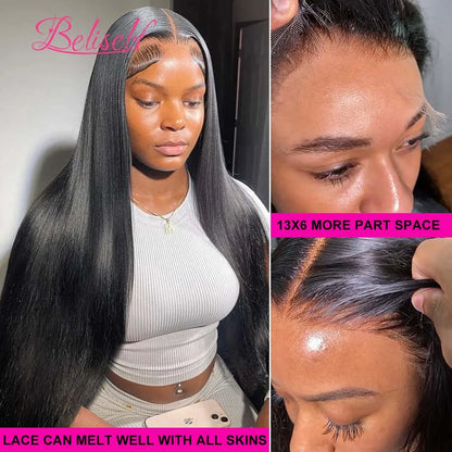 13x6 HD Lace Frontal Wig Straight Glueless Human Hair Wigs 13x4 Lace Front Wig Human Hair for Black Women 5x5 Lace Closure Wig