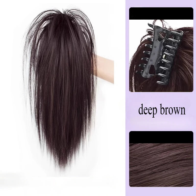 Ashely 14inch Waterfall Half A Ponytail Wig for Woman Clip-on High Ponytail Hair Clips Synthetic Wig High Quality Hair Extension