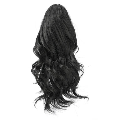 Ponytail Extension Synthetic Hair 10" Claw Clip in Short Curly Wavy Ponytail Hairpiece for Women Girls Daily Use