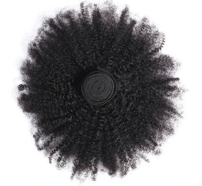 Raw Vietnamese Hair Afro Kinky Bulk 3 Bundles 100% Human Hair Weave Bundles Remy Hair Extensions Natural Black Color 8-30 Inches