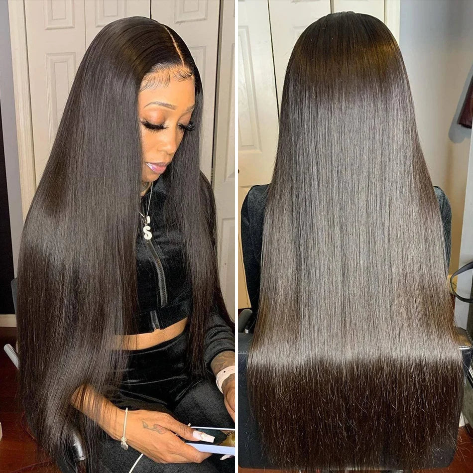 13x6 HD Lace Frontal Wigs Straight Lace Front Human Hair Wigs For Women Transparent Lace Wig 13x4 Human Hair 180% High Density