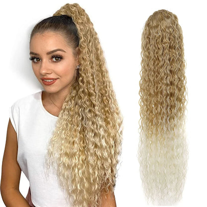 Long Curly Ponytail Extensions Synthetic Horse tails Curly False Tail For Women 32Inch Hairpiece Ponytail Hair Extensions