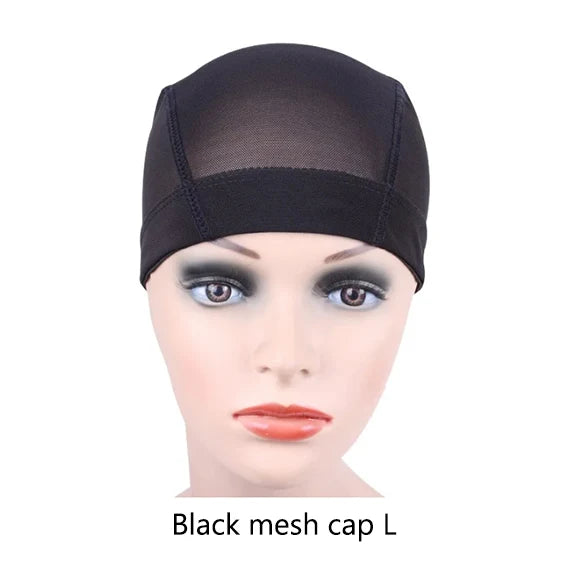 1 Pc Mesh Dome Cap for Making Wigs Easier Sew In Hair Stretchable Weaving Cap Elastic Nylon Breathable Mesh Net hairnet