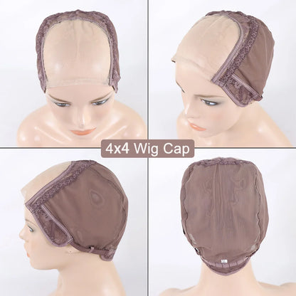 Lace Front Wig Cap For Making Wigs 13x4 13x6 Light Brown Full Lace Wig Cap Glueless Lace Net Cap Accessories 360 U Part Wig Cap
