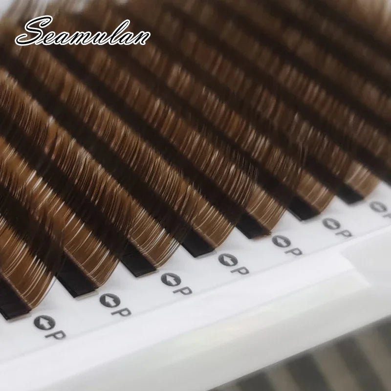 Brown Faux Mink Individual Eyelash Lashes Maquiagem Cilios For Professionals Soft Mink Eyelash Extension