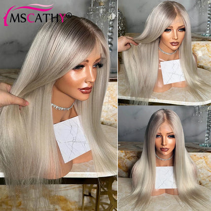 5x5 Closure Glueless Lace Front Wig Ash Blonde Brazilian Virgin Human Hair Wigs For Women 13x6 13x4  Preplucked Lace Frontal Wig