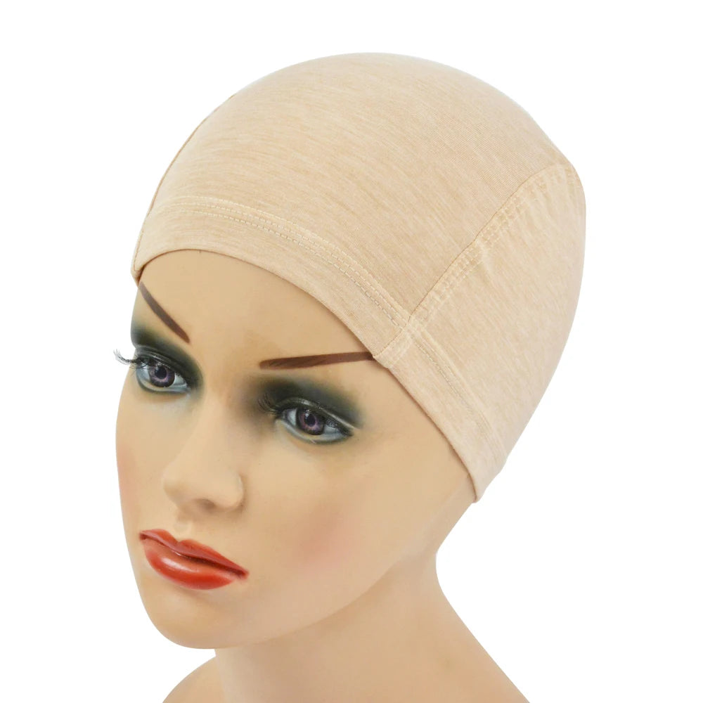 Bamboo Fiber Wig Cap for Women Comfortable and Elastic Wig Cap Wearing under Wigs