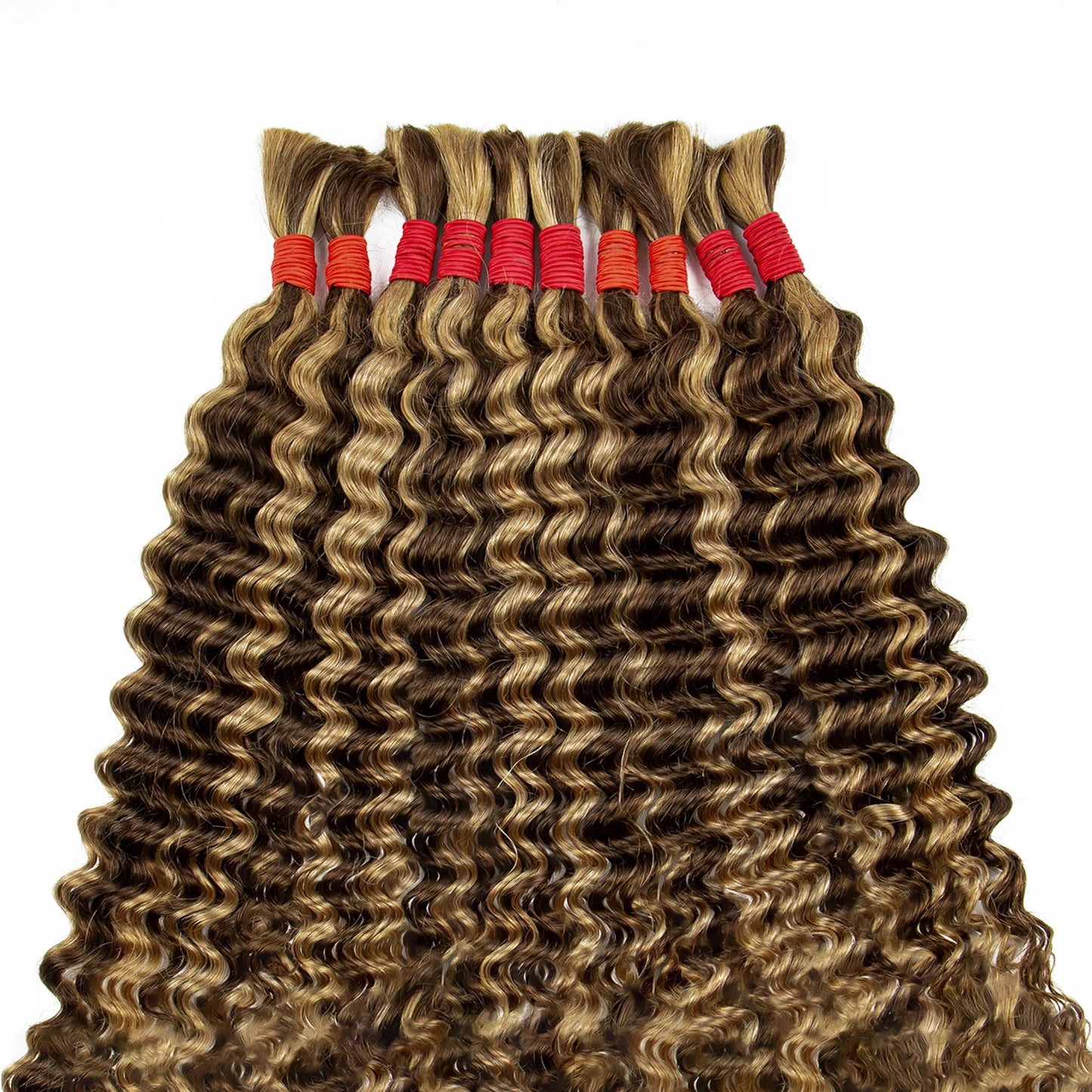 Deep Wave Bulk Human Hair for Boho Braids No Weft 100% Virgin Human Hair Bulk for Braiding Curly Extension Bundles for Women