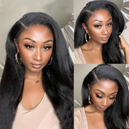 Kinky Straight Hair Bundles 100% Human Hair Extensions for Woman Cheap Yaki Straight Hair 1/3/4 Bundle Deals Natural Hair Weave