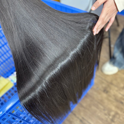 Raw Vietnamese Hair Bundles 16A Grade Virgin Human Hair Double Drawn Bone Straight Natural Color Hair Bundles Unprocessed