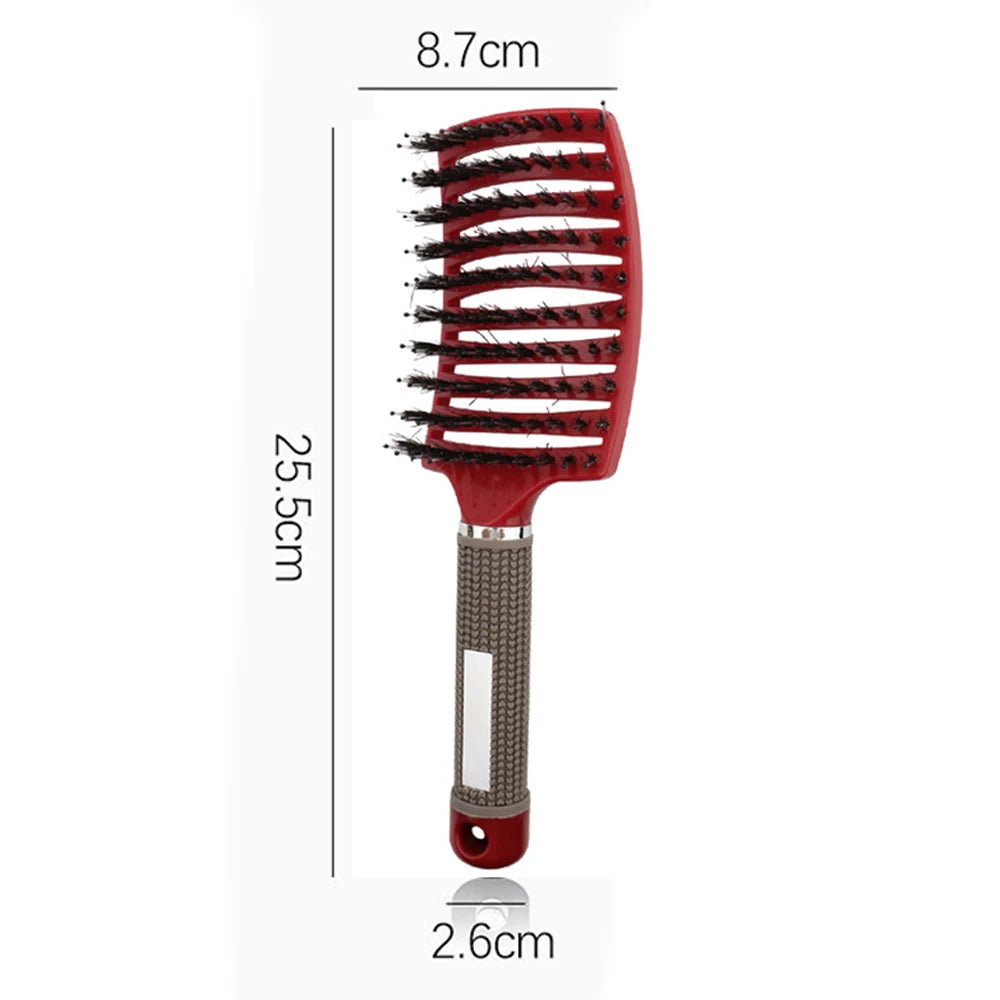 Hair Brush Hair Comb Detangling Hair Brush Bristle&Nylon Women Wet Massage Comb Curly Hairdressing Salon Styling Tools