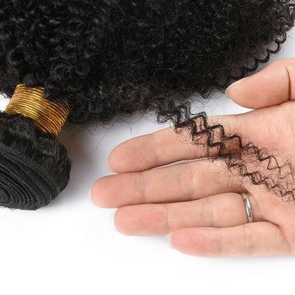 Mongolian Afro Kinky Curly Hair Bundles 8-28 inch 100% Human Hair Bundles 1/3/4 pcs Lots Remy Hair Weaves Short Curly Hair